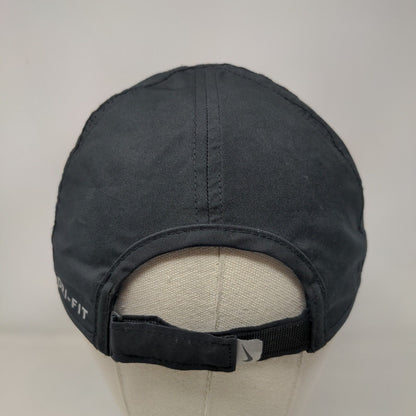Nike Strapback Hat Black One Size Adjustable Featherlight Dri-Fit