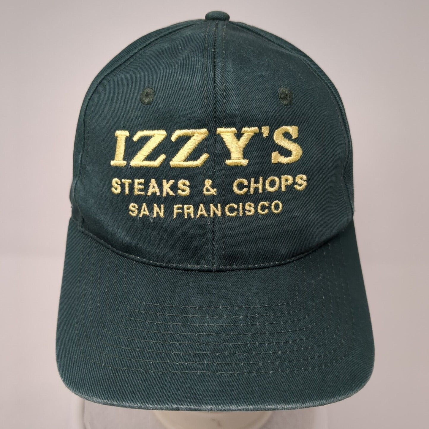 Izzy's Steaks & Chops Snapback Hat Green One Size Embroidered KC