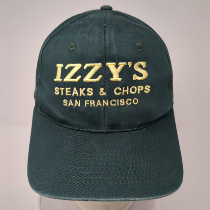 Izzy's Steaks & Chops Snapback Hat Green One Size Embroidered KC