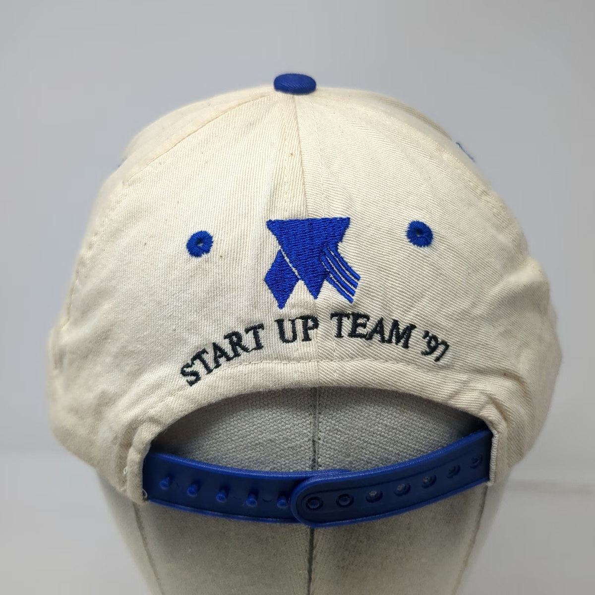 Kati Snapback Hat White Blue One Size Molten Metal Technology Start Up 1997