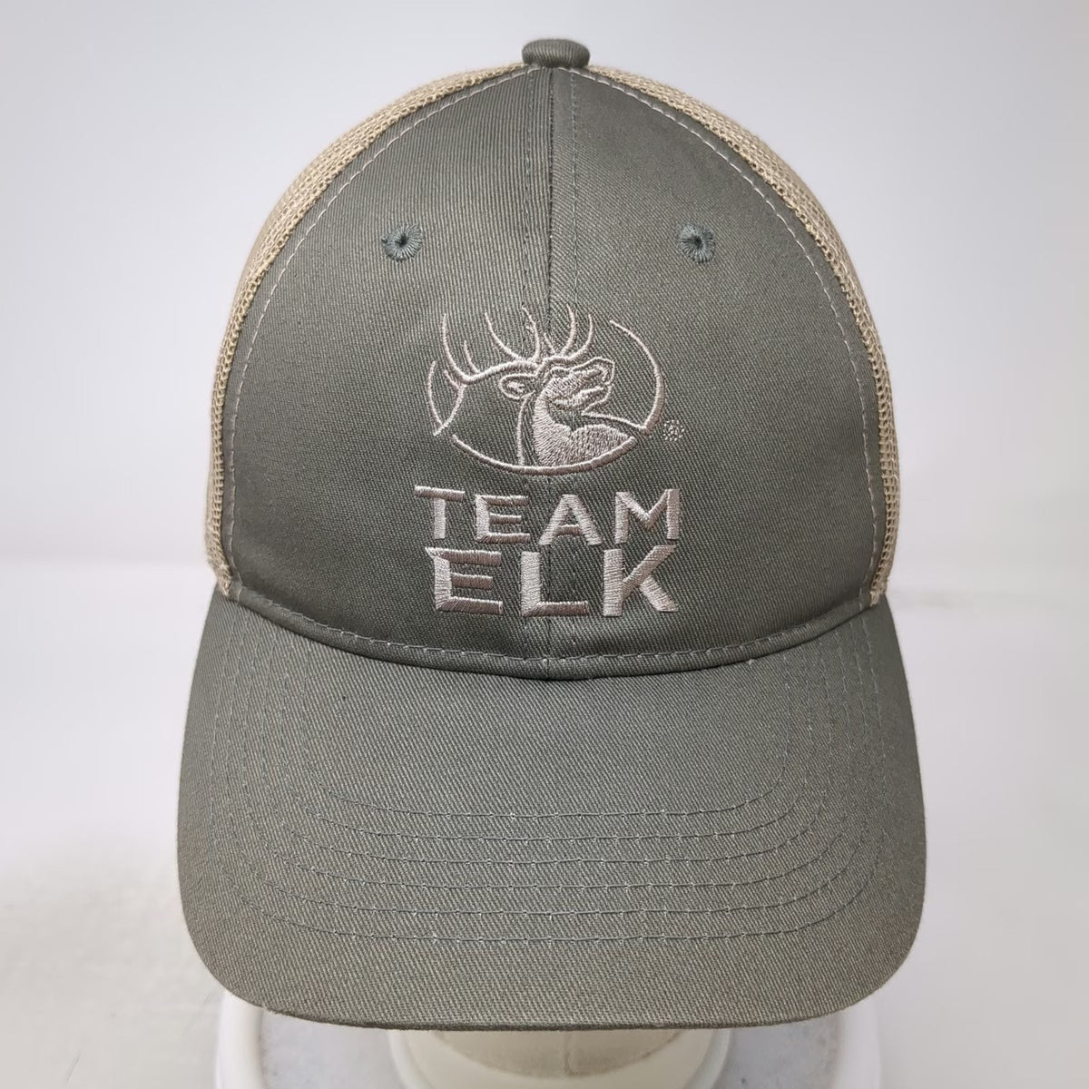 Outdoor Cap Trucker Hat Gray One Size Team Elk RMEF Mesh Snapback Hunting Logo