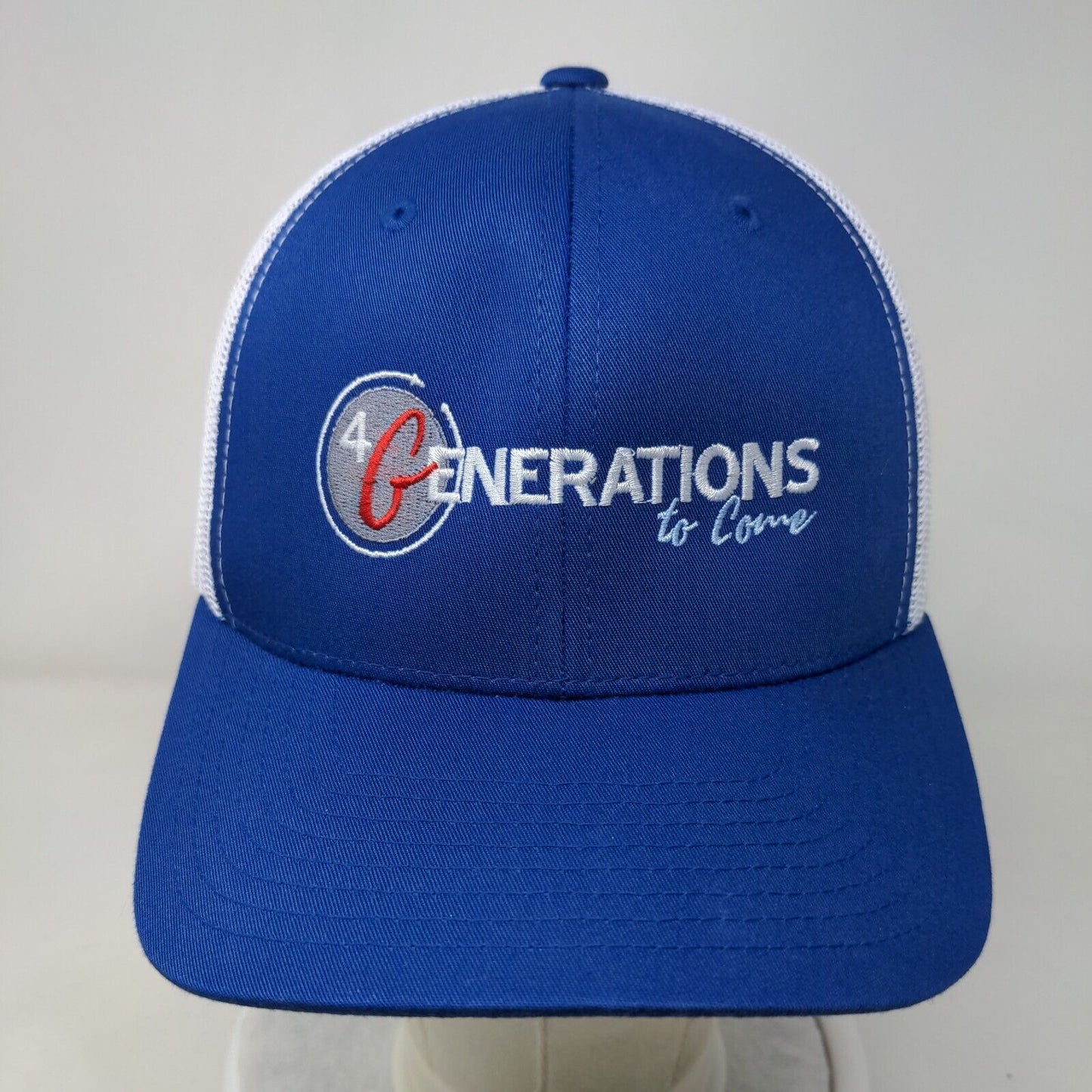 4 Generations To Come Snapback Mesh Back Trucker Hat Blue One Size