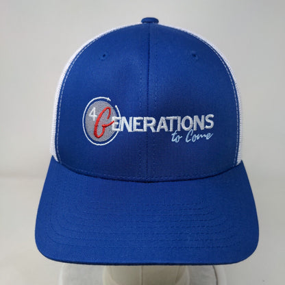 4 Generations To Come Snapback Mesh Back Trucker Hat Blue One Size