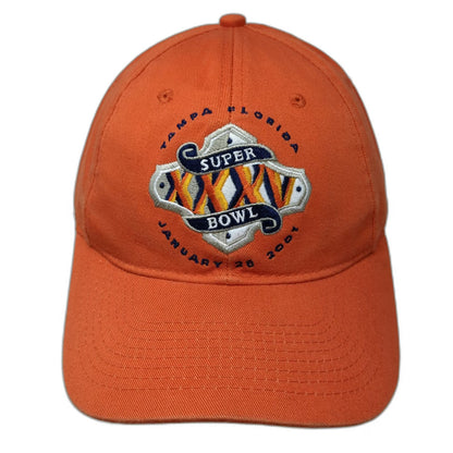 Drew Pearson Baseball Cap Orange One Size Super Bowl XXXV Tampa Florida Hat