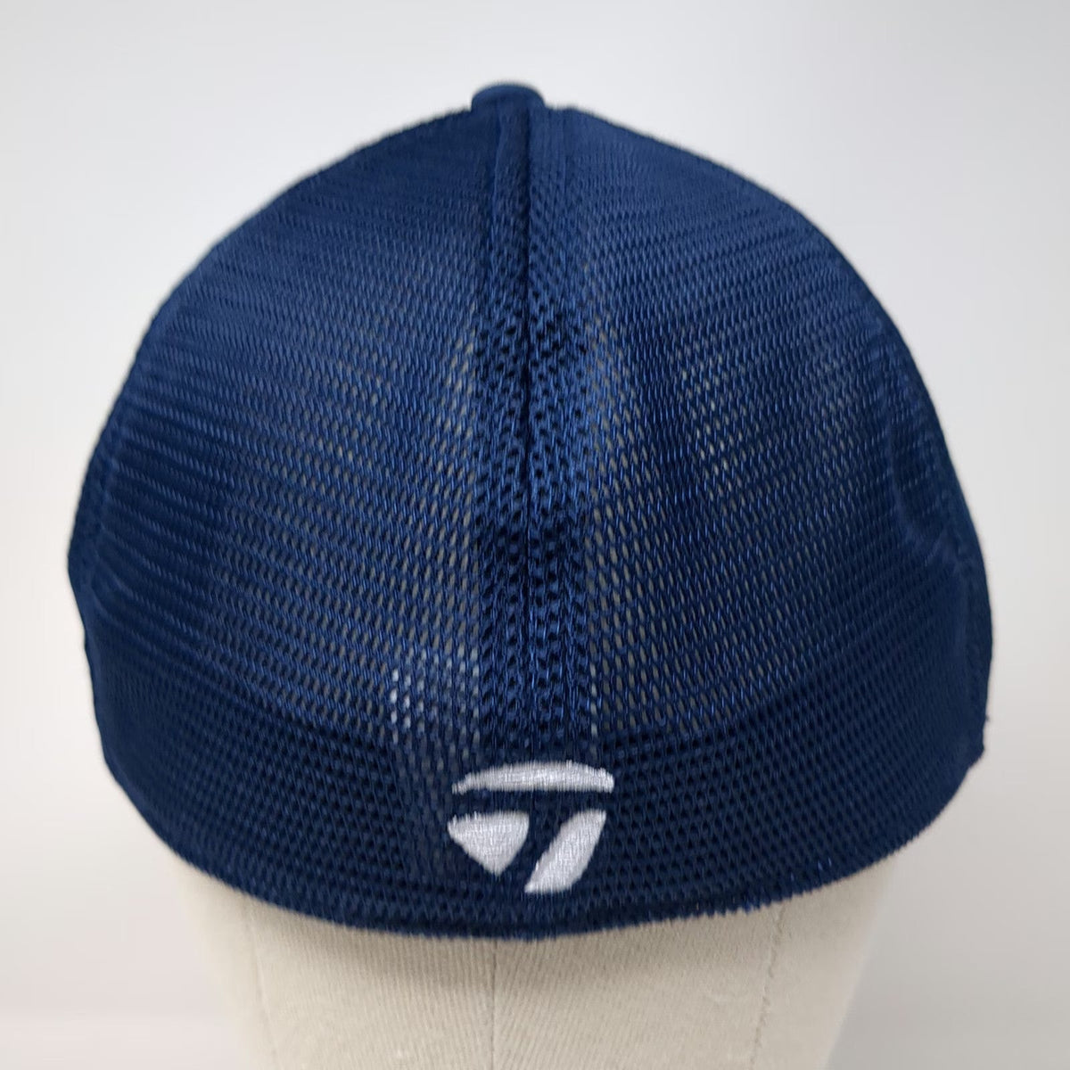 TaylorMade Baseball Cap Blue XL Mesh Team Logo Flexfit Golf Hat Curved Brim