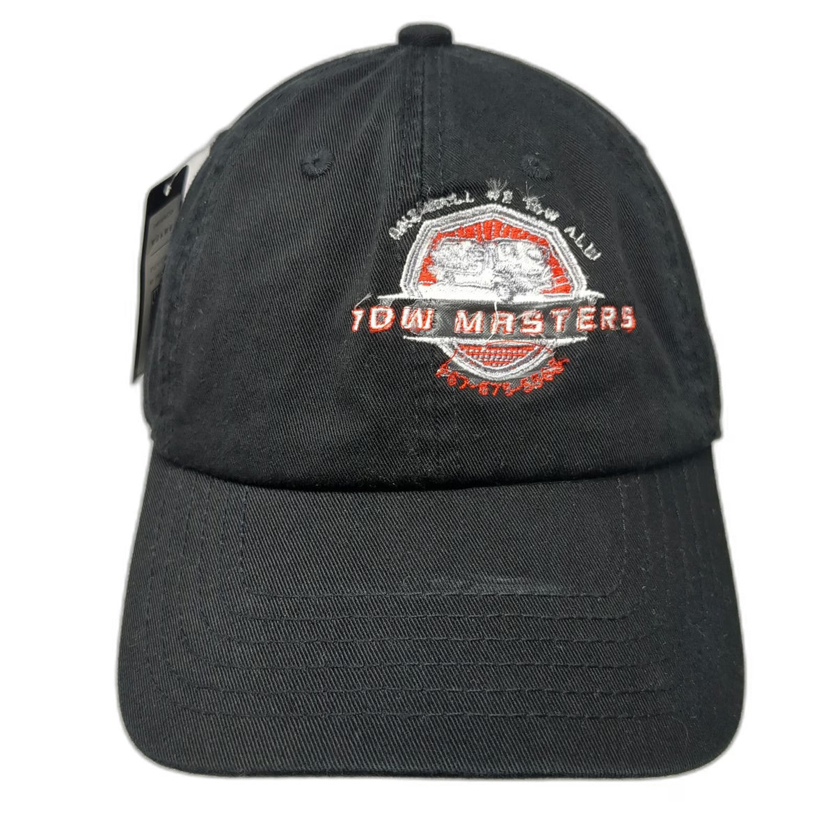 USA Premium Headwear Baseball Cap Black One Size Tow Masters Towing Service Hat
