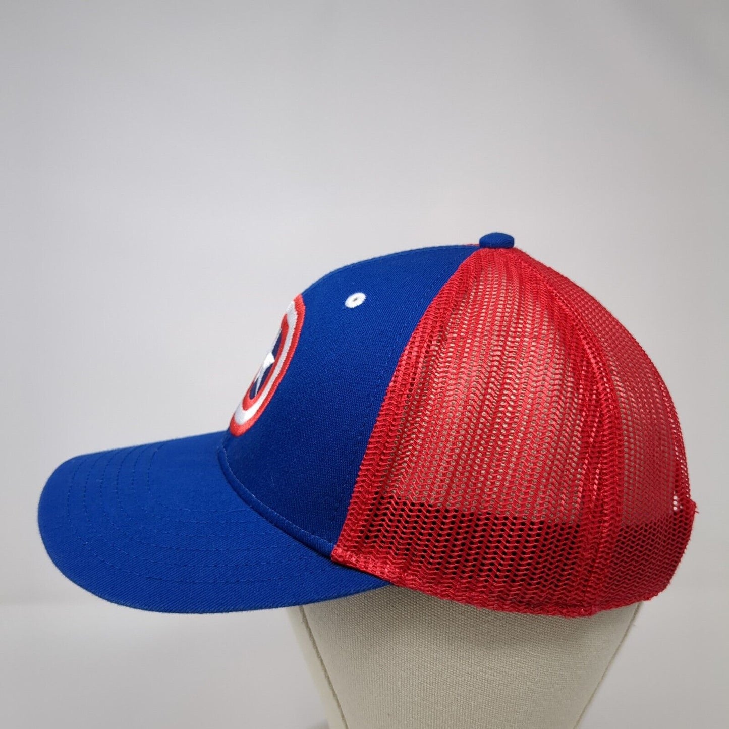 Captain America Snapback Trucker Hat Multicolor OS Adjustable Mesh Back Marvel