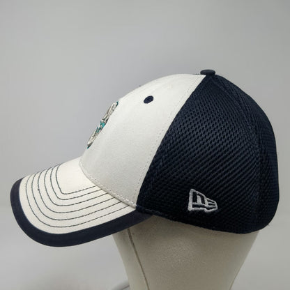 Seattle Mariners MLB New Era Baseball Cap White Blue L Mesh Back Stretch Fit Hat