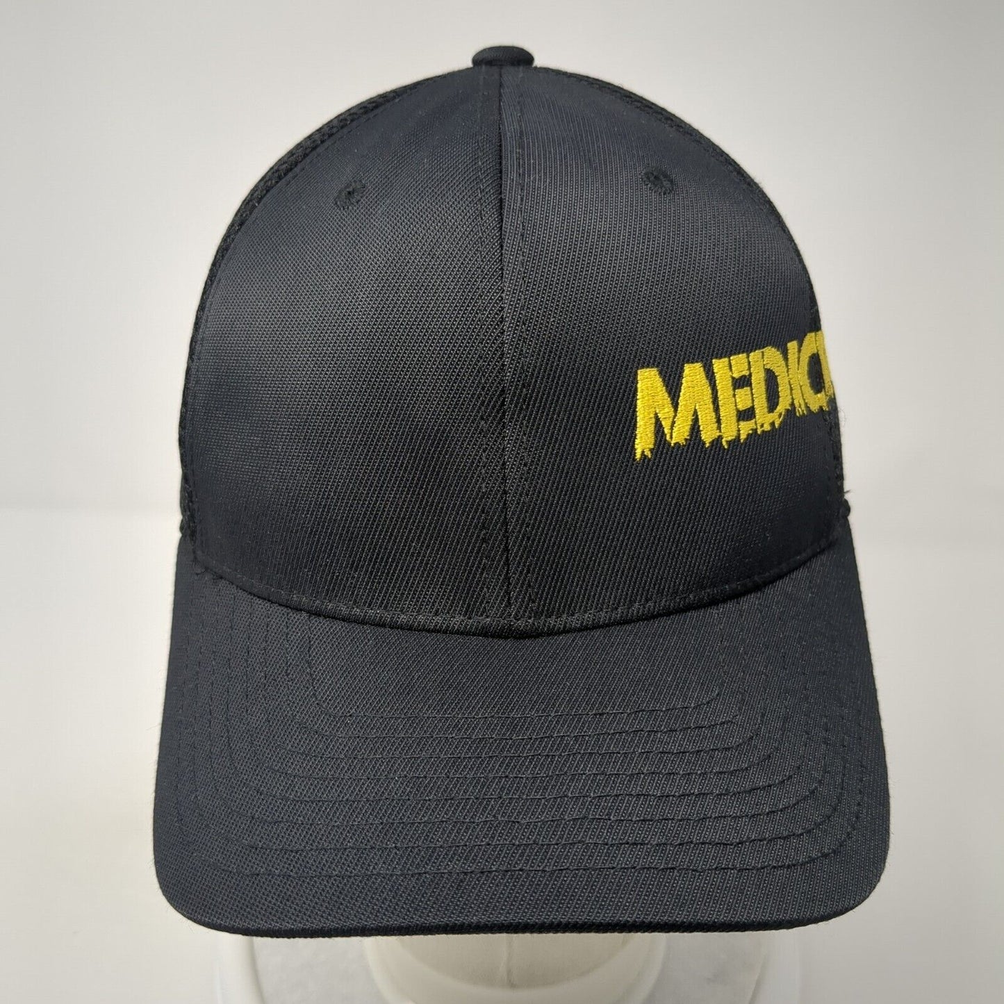 Medicine Man Fitted Hat Black S/M Embroidered Flexfit Breathable Yupoong