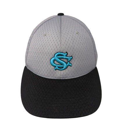 Columbus Sharks Fitted Hat Gray One Size Embroidered Logo Richardson