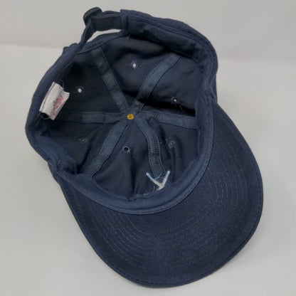 Ice Hockey Slideback Hat Blue OSFA Adjustable Embroidered 6 Panel Otto