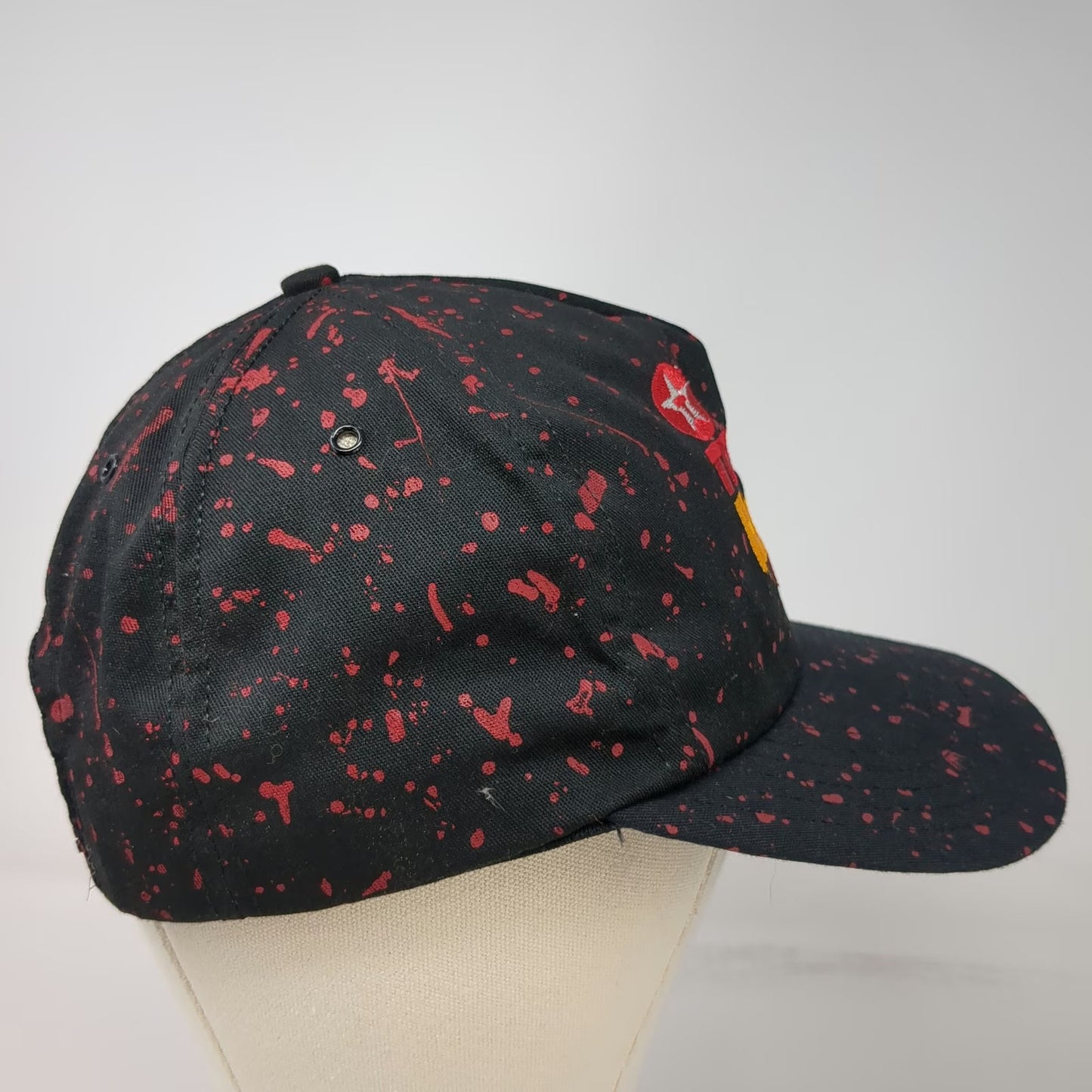 Sports Image 5 Panel Black Hat OS Snapback Texaco Havoline Racing USA Vintage