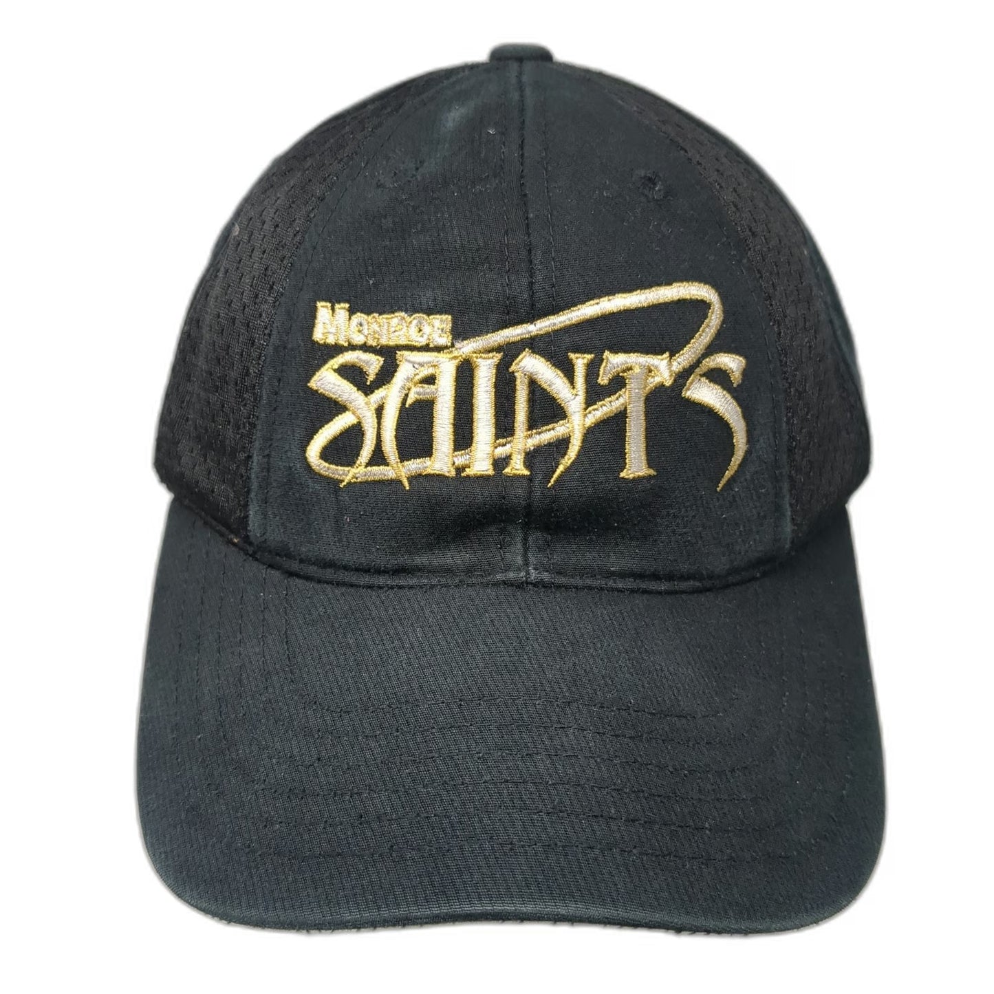 Port Authority Baseball Cap Black One Size Monroe Saints Hat Mesh Strapback