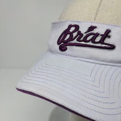 Brat Lightning Strapback Sun Visor Hat Purple OSFA Embroidered New Vibe