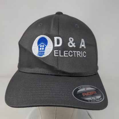 D&A Electric Fitted Hat Gray L/XL Embroidered Flexi Fit 6 Panel Port Authority