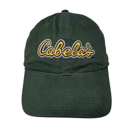 Cabela's Slideback Hat Green OSFM Adjustable Embroidered 6 Panel