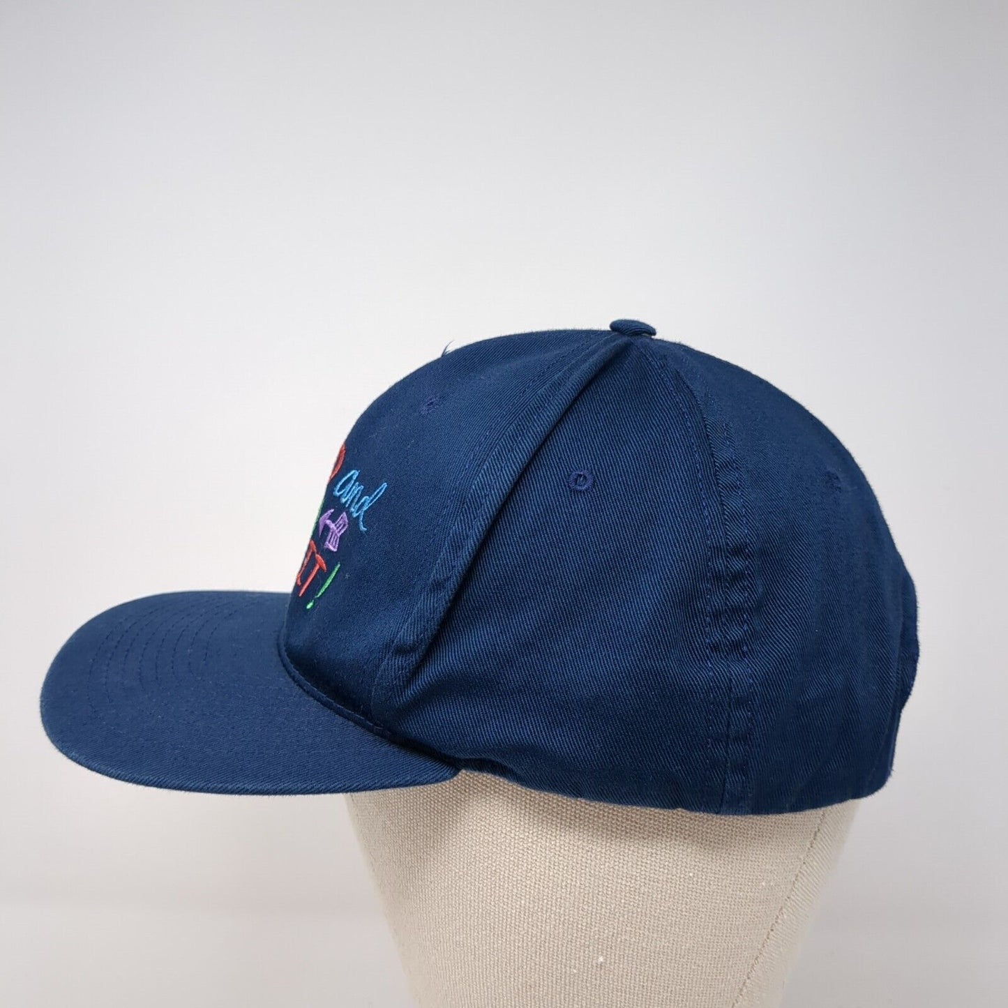 Retired And Loafing Loving It Snapback Hat Blue One Size Adjustable Embroidered