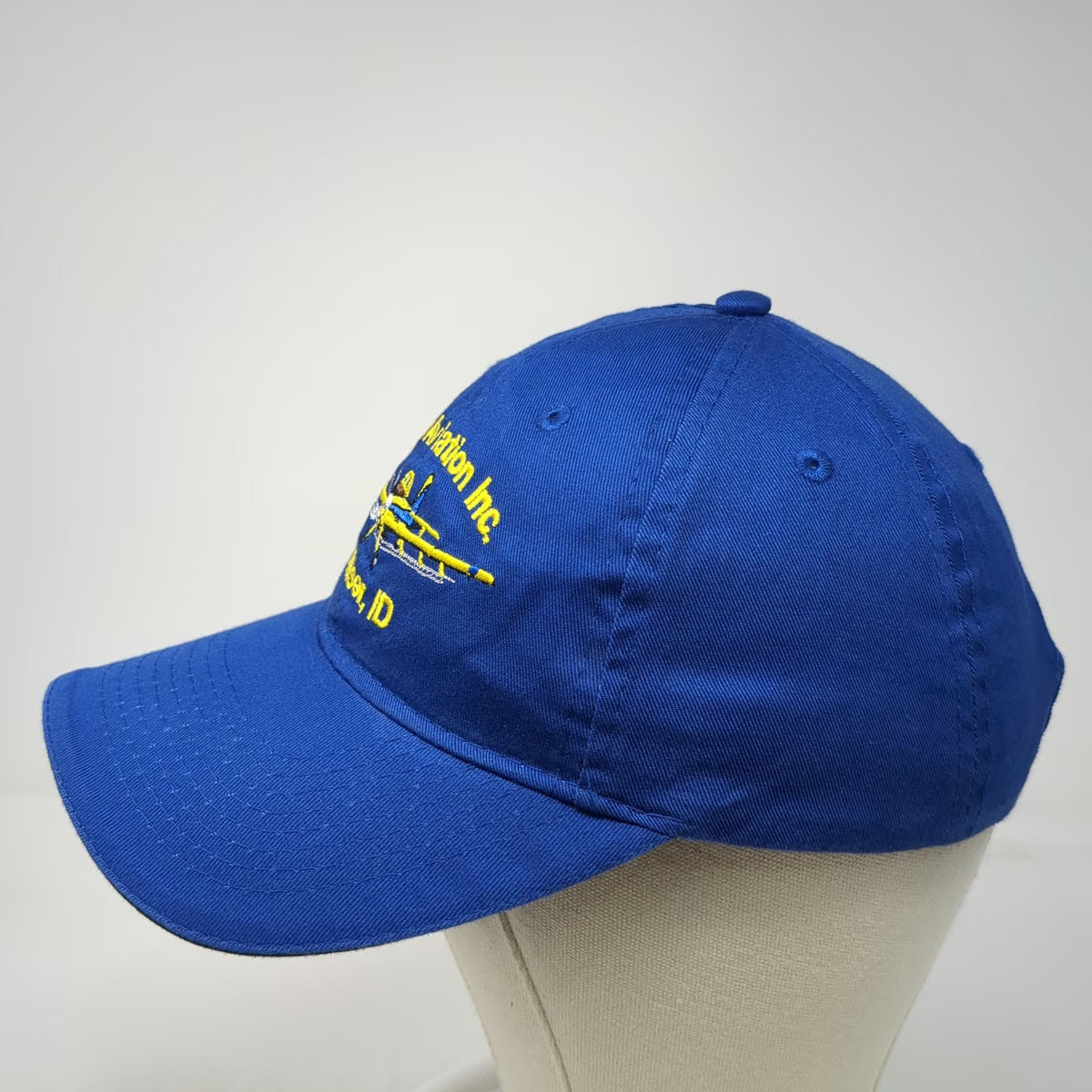 Port & Company Blue OSFM Baseball Cap Bain Aviation Inc Weiser ID Hat Strapback