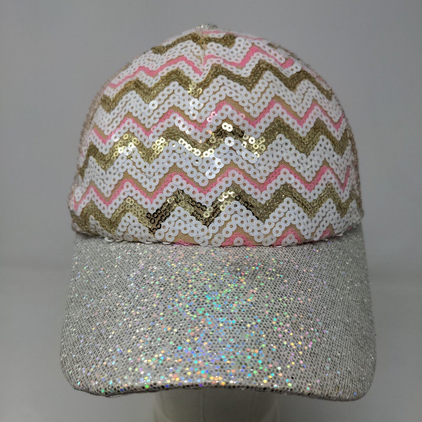 Unbranded Girl Snapback Mesh Back Hat Multicolor Adjustable 100% Polyester Bling