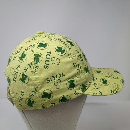 TOUS Baseball Cap Green One Size Bear Logo All-over Print Strapback Casual Hat
