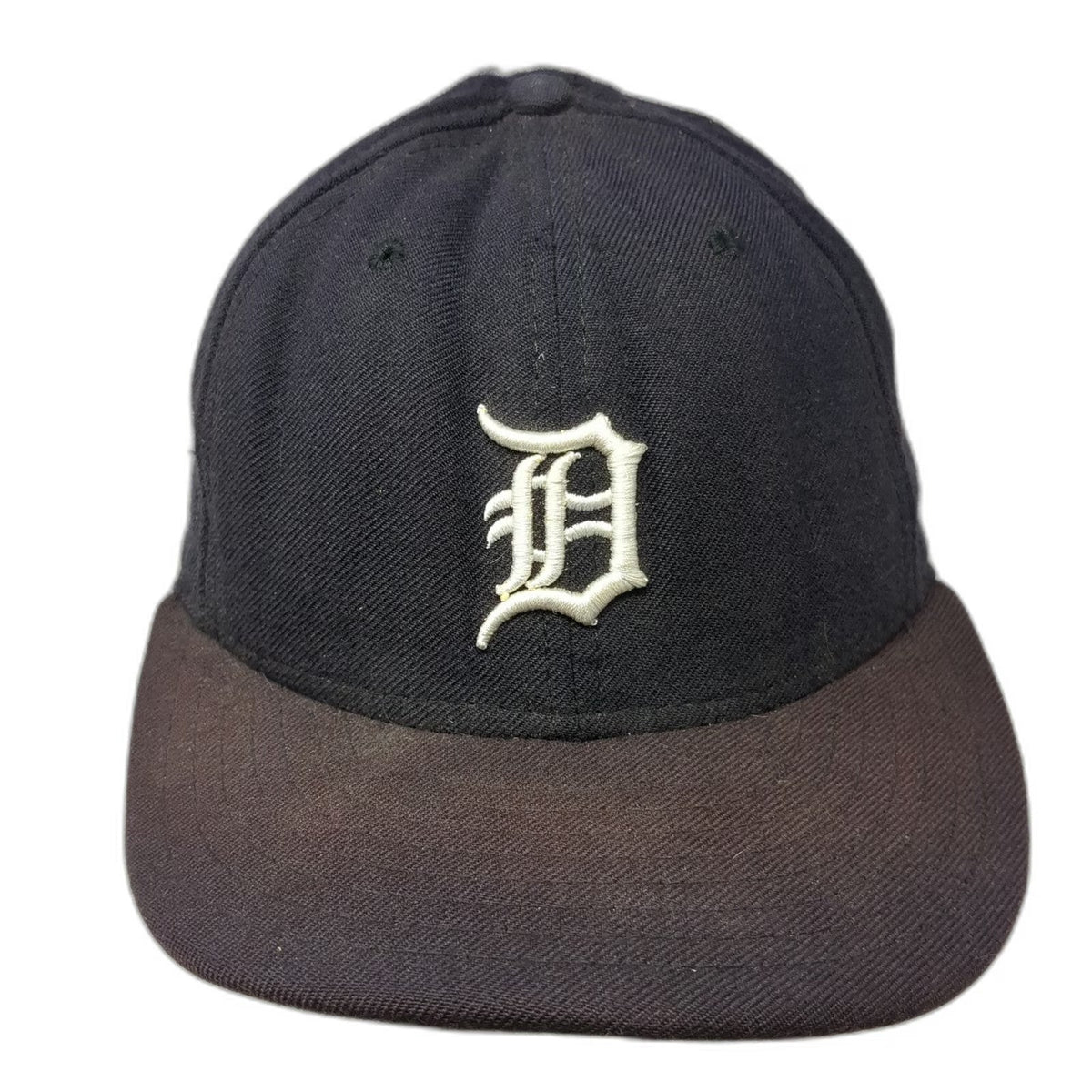 Detroit Tigers MLB New Era Blue Baseball Cap Hat Size 7 1/8 Wool Fitted 59FIFTY