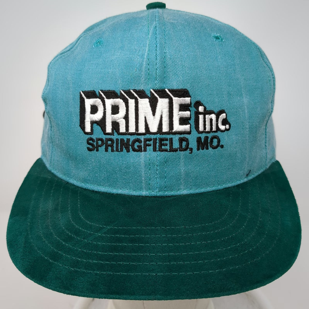 Mad Hatters Inc. Baseball Cap Green One Size Prime Inc Springfield MO Suede Brim
