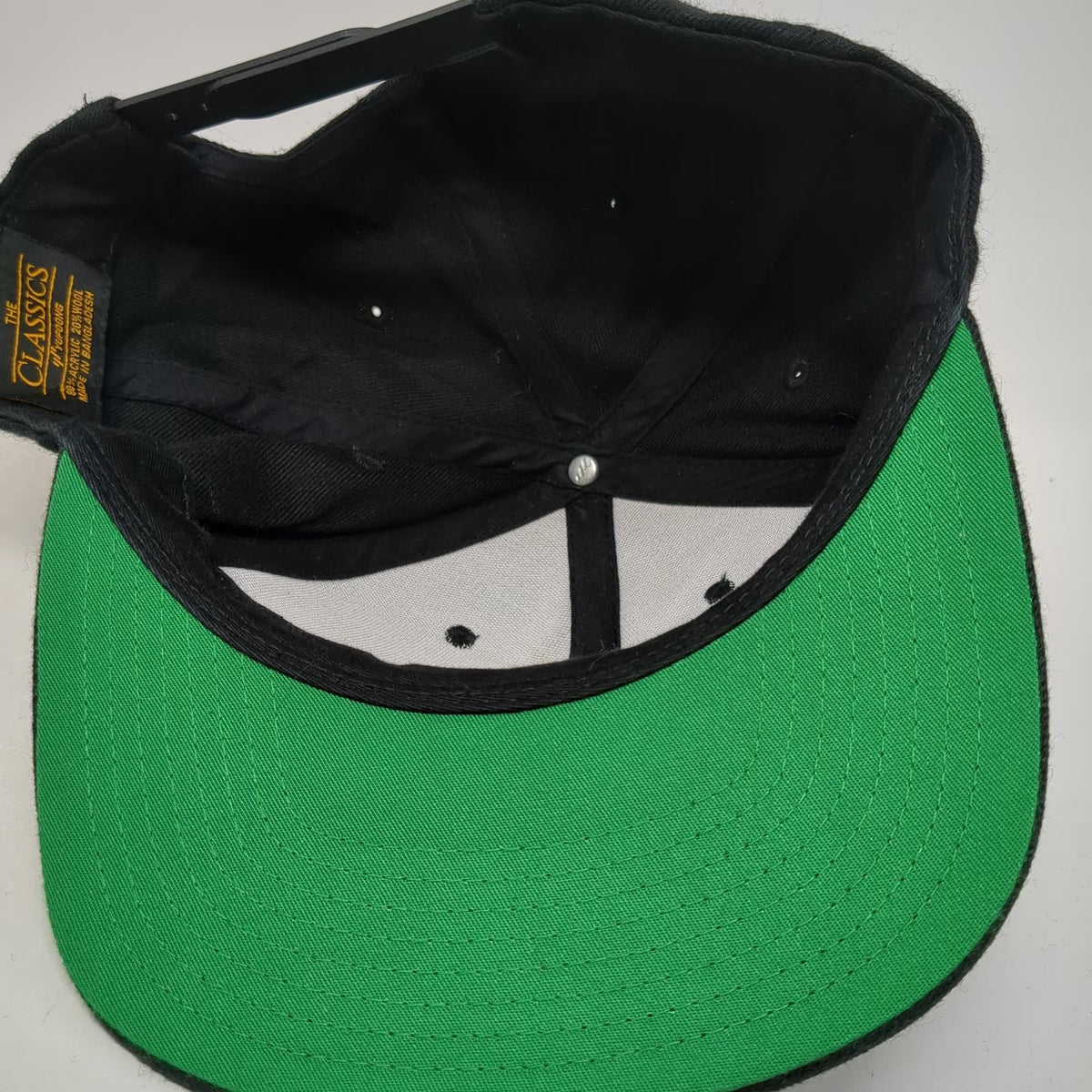 Yupoong Snapback Black One Size Hockey Night In New England Leather Patch Hat