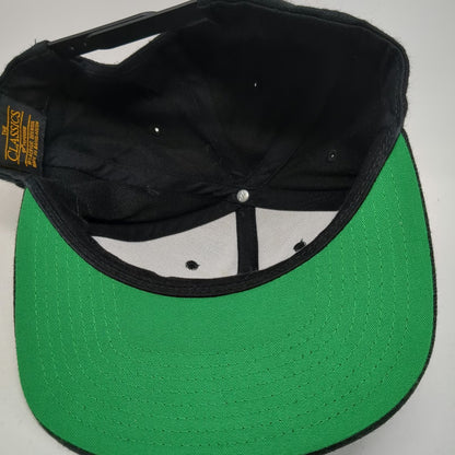 Yupoong Snapback Black One Size Hockey Night In New England Leather Patch Hat