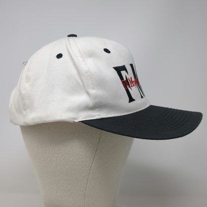 Snapback White Black One Size Green Underbrim Ft Myers Beach FL FMB Logo Hat
