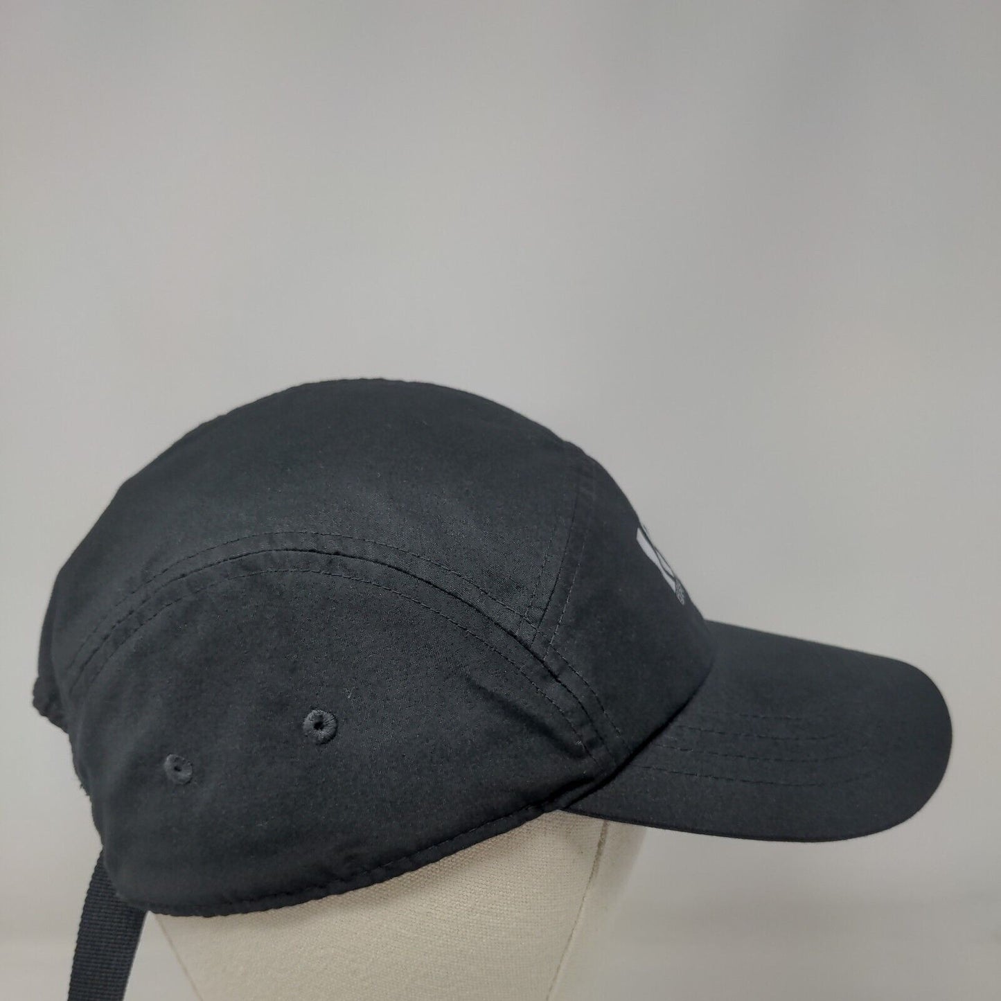 VANS Off The Wall Strapback 5 Panel Cap Black One Size Adjustable Vented Holes