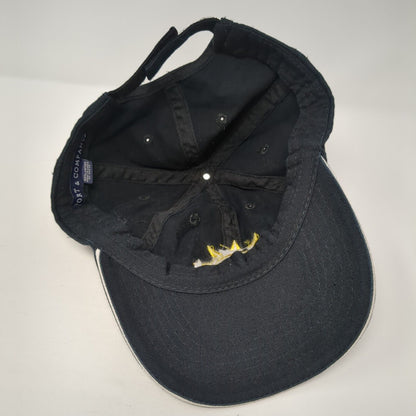 Sun Lift Strapback Hat Black One Size Adjustable Solid Port & Company