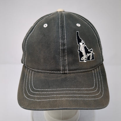 Idaho Fitted Hat Gray L/XL Flexfit Embroidered Vented Holes 6 Panel Yupoong