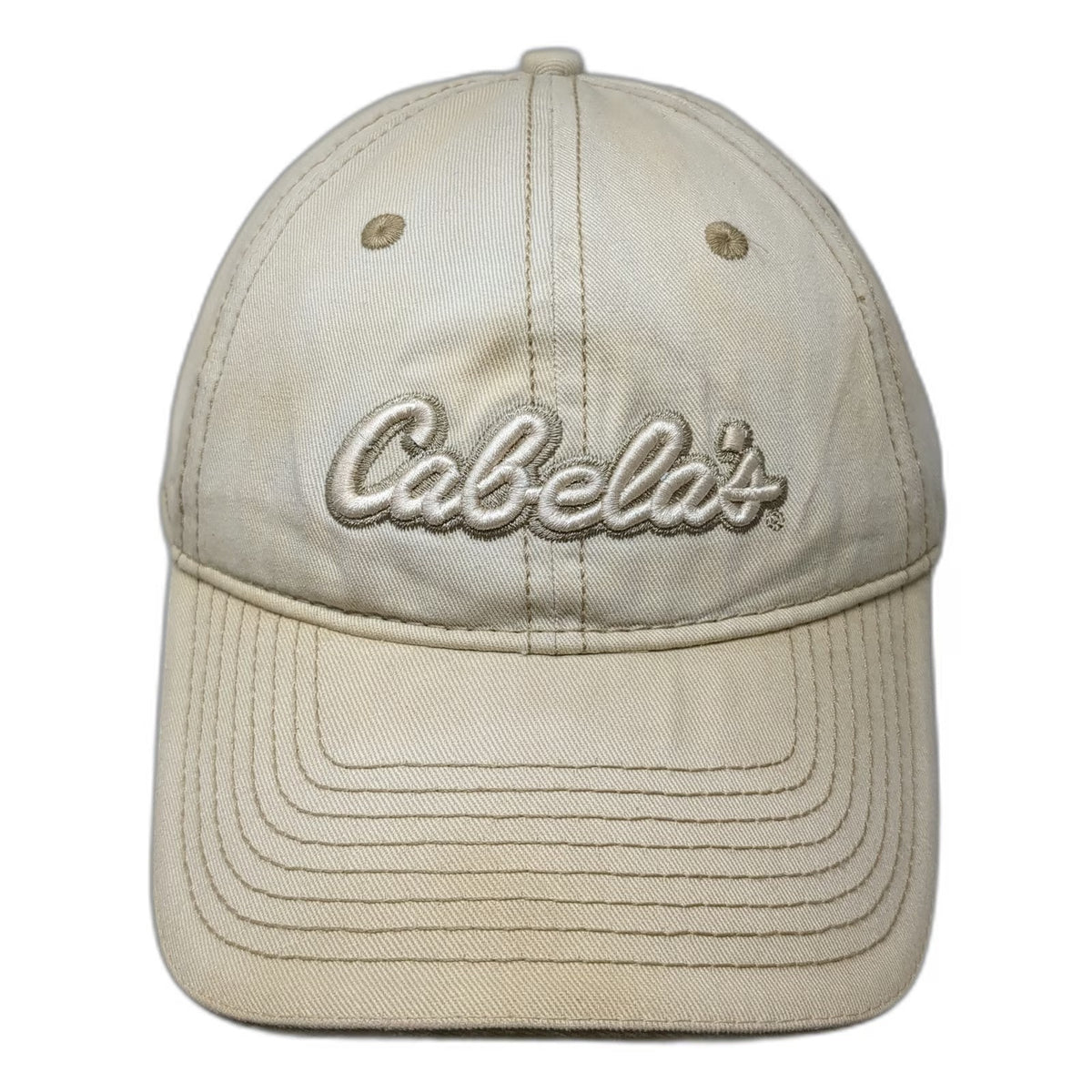 Cabela's Baseball Cap Beige One Size World's Foremost Outfitter Slideback Hat