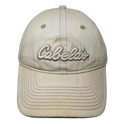 Cabela's Baseball Cap Beige One Size World's Foremost Outfitter Slideback Hat