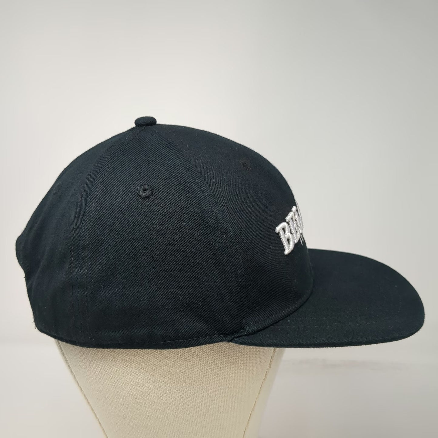 Luc Belaire Snapback Hat Black One Size Flat Brim France Embroidered Logo Wine