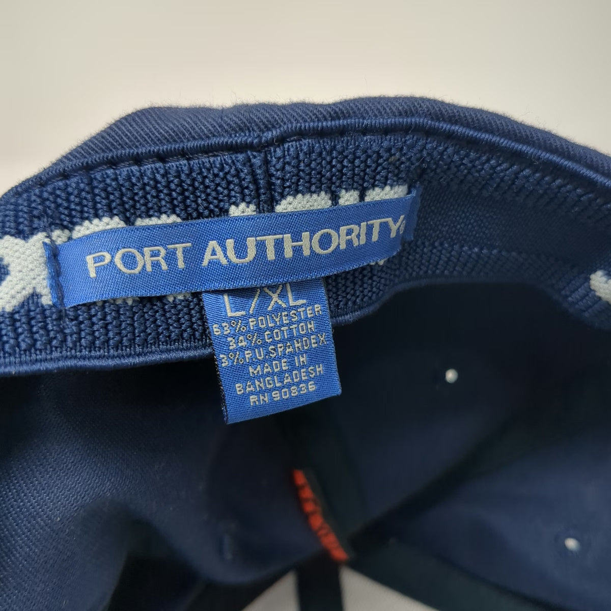 Port Authority Baseball Cap Blue XL Flexfit FA Engineering Logo Stretch Hat
