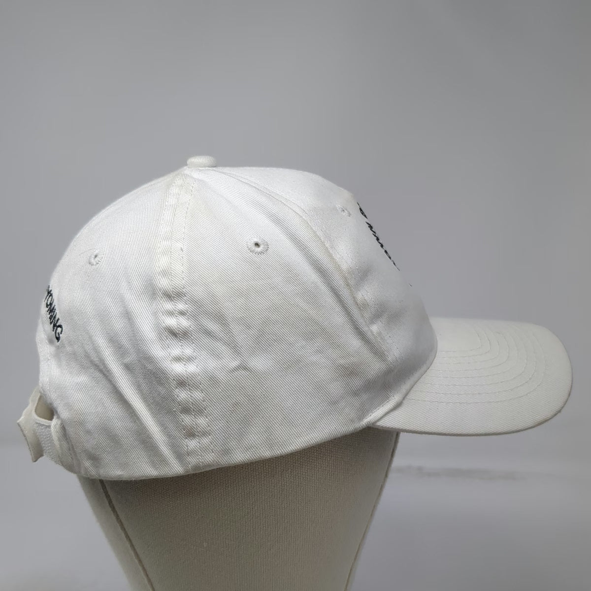 KC Baseball Cap White One Size Jackson Wyoming Elk Mountain Strapback Hat Logo