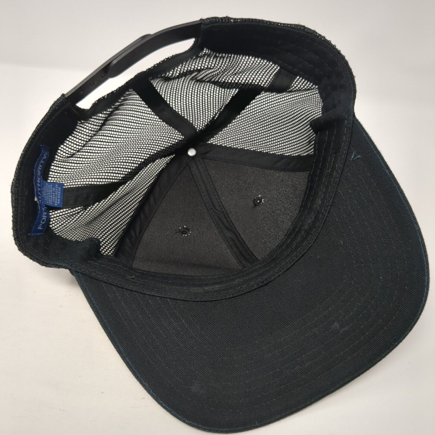 Builders First Source Snapback Trucker Hat Black OS Mesh Back Port Authority