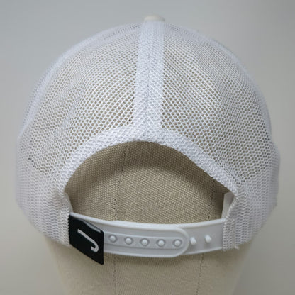 Lazy J Ranch Wear Trucker Hat White One Size Snapback Rope Patch Hereford Bull