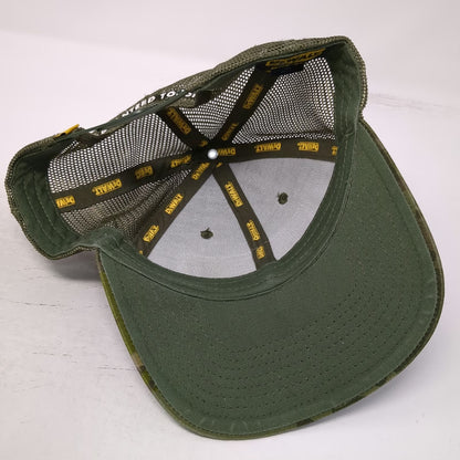DeWalt Trucker Hat Green One Size American Flag Camo Guaranteed Tough Mesh