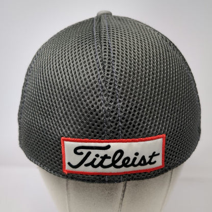 New Era Baseball Cap Gray M Titleist Golf Pro V1 FootJoy FJ Mesh Stretch Fit hat