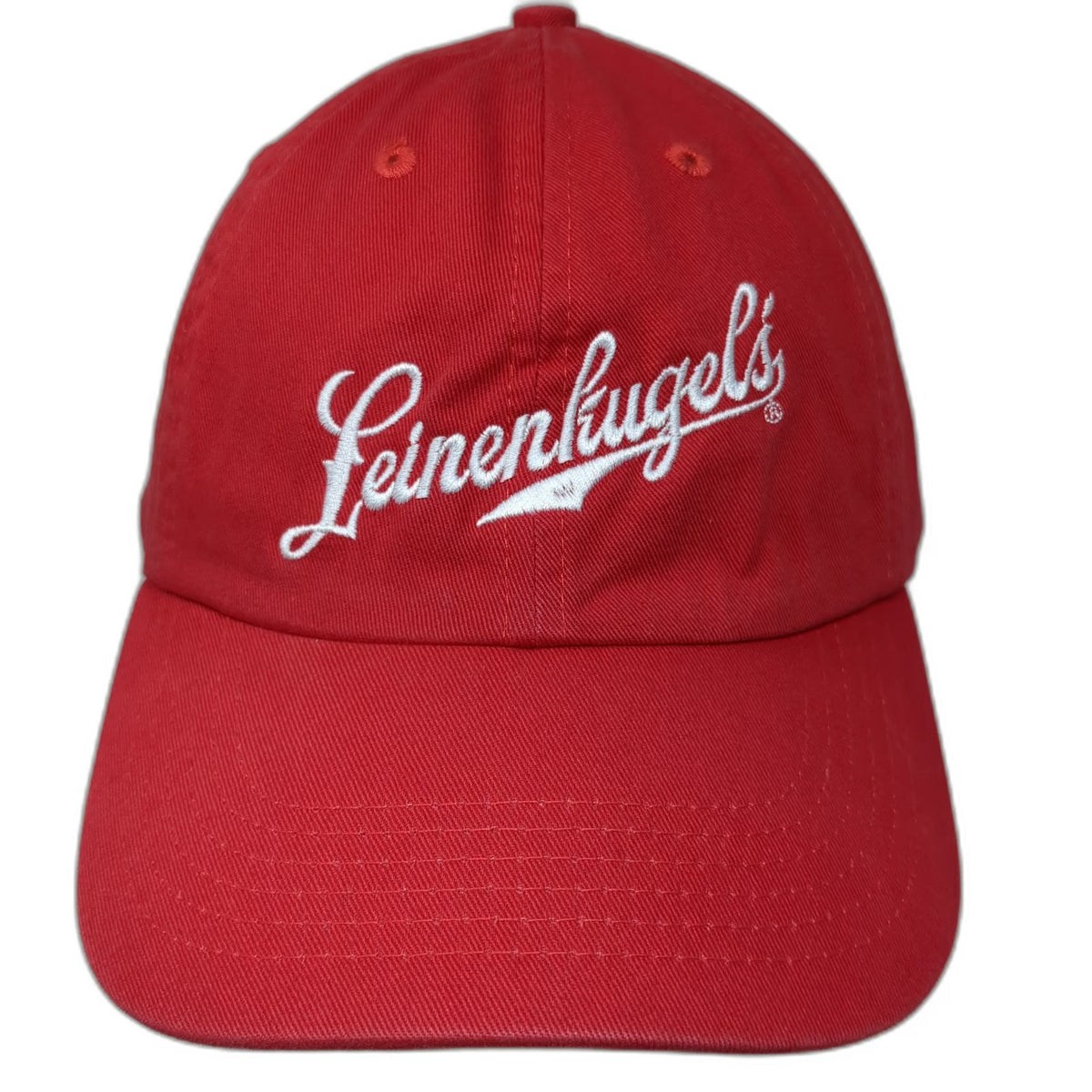 Leinenkugel's Beer Logo Script Red Baseball Cap One Size Adjustable Strap Hat
