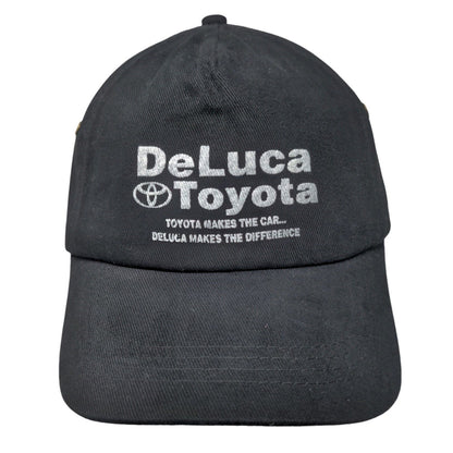 DeLuca Toyota Slideback Hat Black One Size Adjustable Vent Holes Cobra