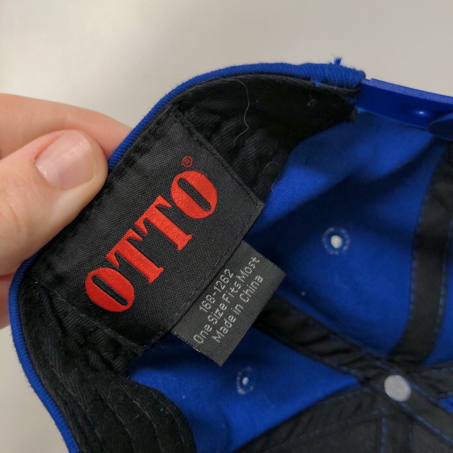 Loc'd Snapback Hat Blue OSFM Adjustable Embroidered 6 Panel Otto