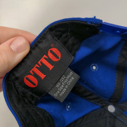 Loc'd Snapback Hat Blue OSFM Adjustable Embroidered 6 Panel Otto