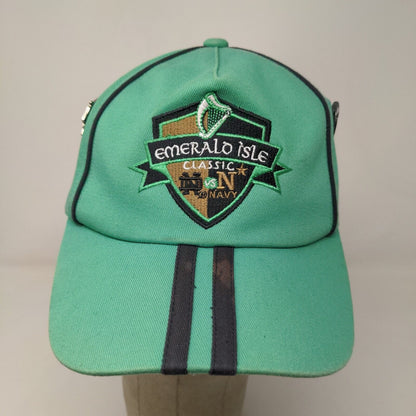 Lansdowne Men's Strapback Hat Green Adjustable Embroidered Logo Emerald Isle