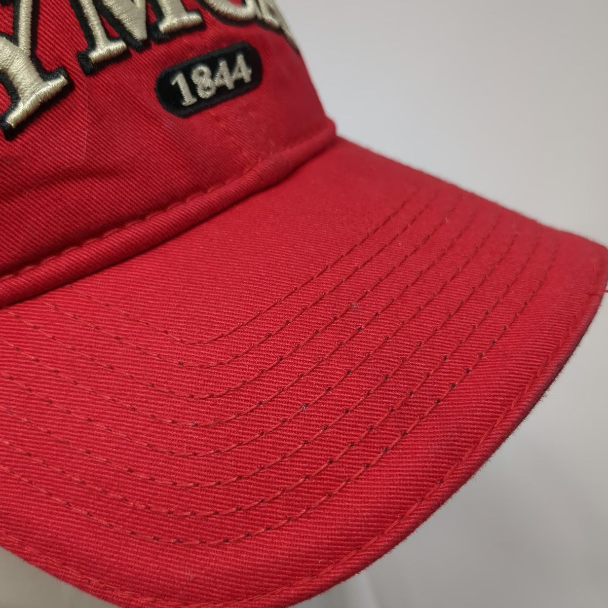 The Game Baseball Cap Red One Size YMCA 1844 Spirit Mind Body Strapback Hat