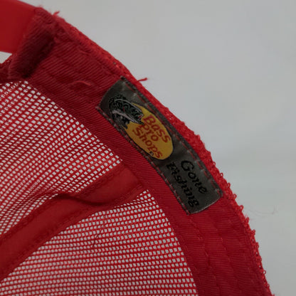 Bass Pro Shops Snapback Mesh Back Trucker Hat Red OSFM Adjustable