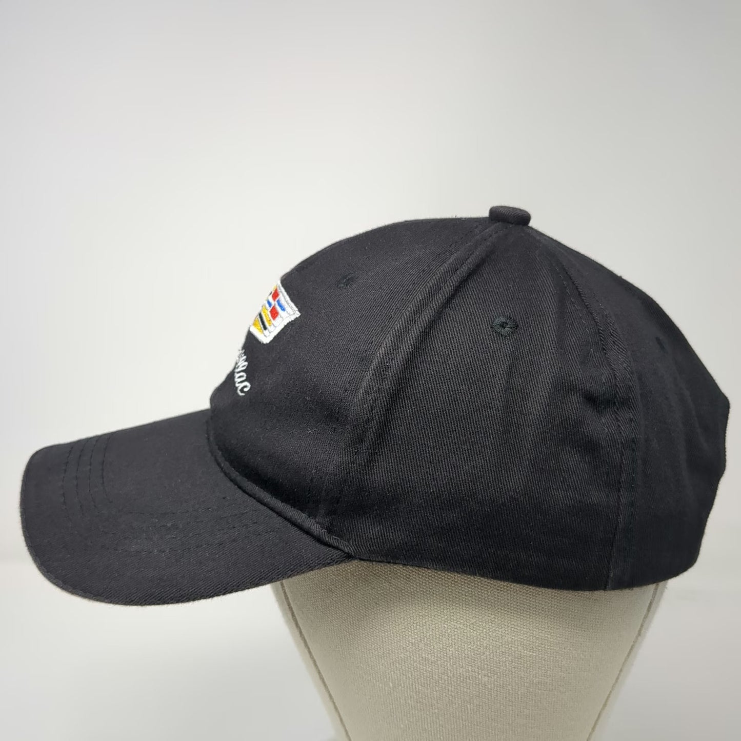 Cadillac Baseball Cap Black One Size Strapback Embroidered Logo Crest Car Hat