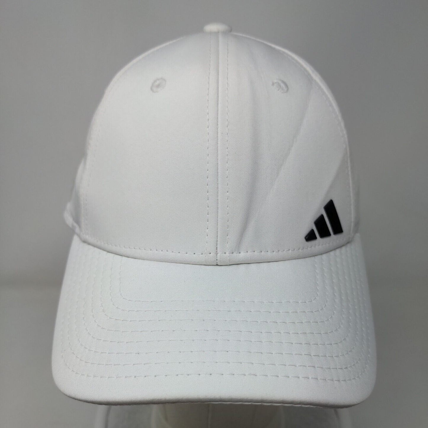 Adidas Fitted Sun Visor Hat White One Size Three Stripe Life Outdoor